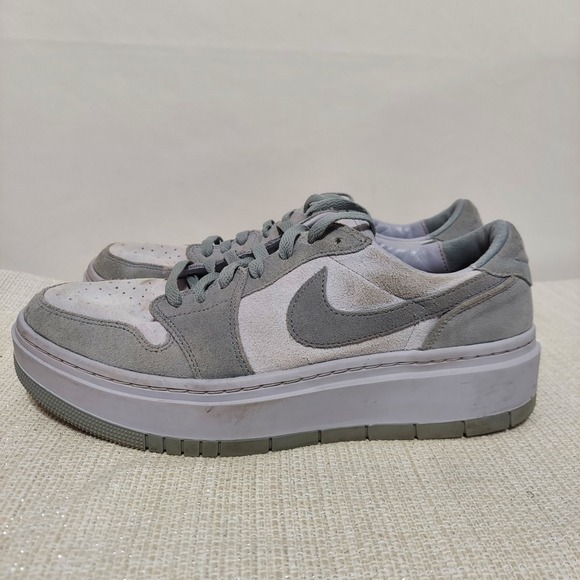 Nike Other - Nike Air Jordan 1 Elevate Low Shoes Gray Suede Sneakers Womens 12/Men 10.5